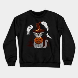 Halloween cat Crewneck Sweatshirt